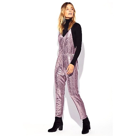 purple sequin pantsuit